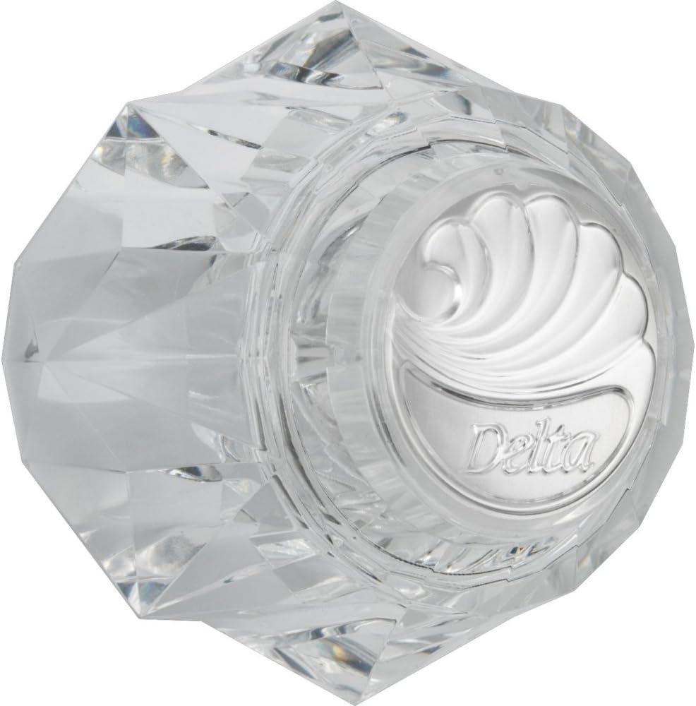 Single Clear Knob Handle Kit with Button and Screw