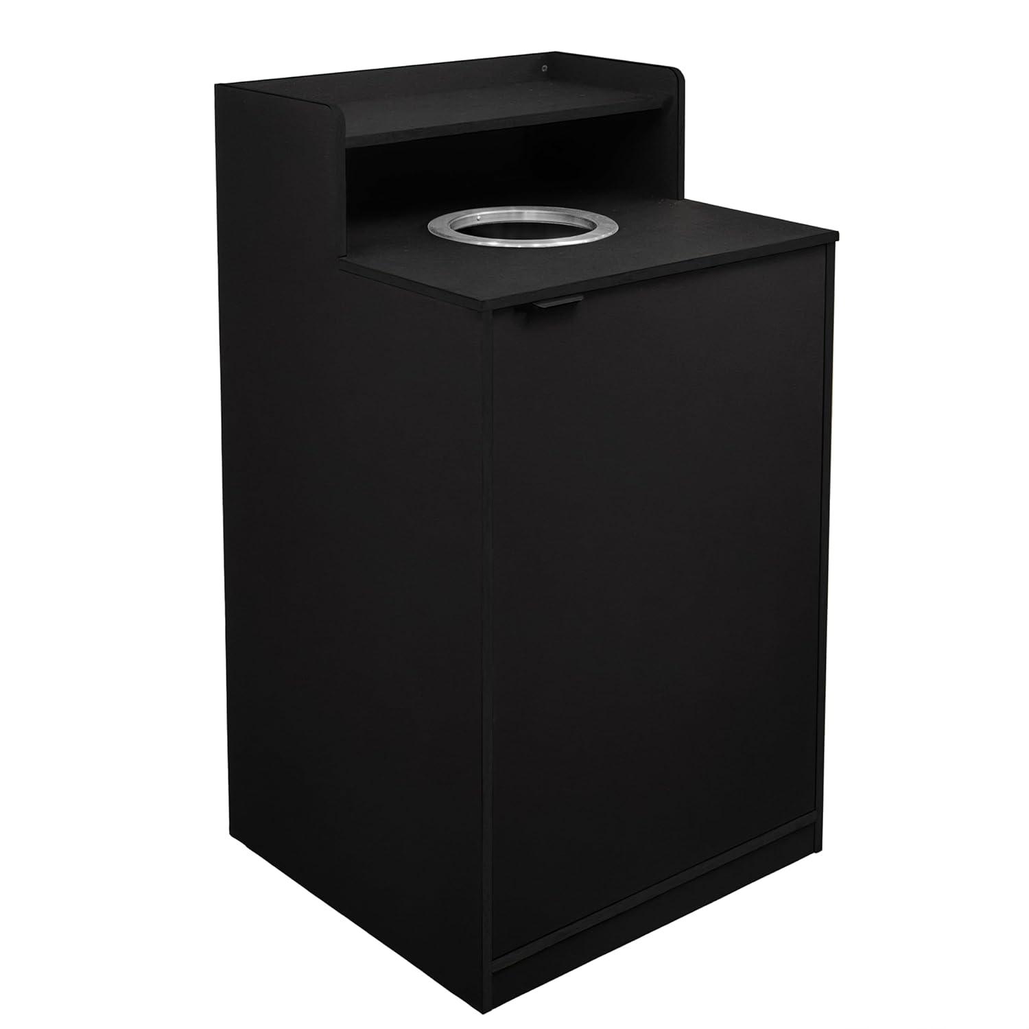 Flash Furniture Commercial Grade Tray Top Trash Enclosure With Drop Hole