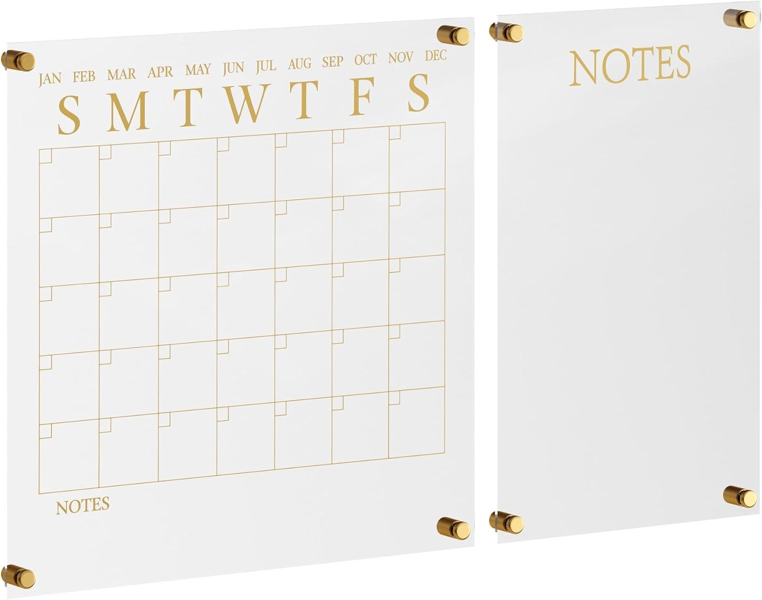 Thomas Martha Stewart Acrylic Wall Calendar and Notes Board with Marker and Mounting Hardware