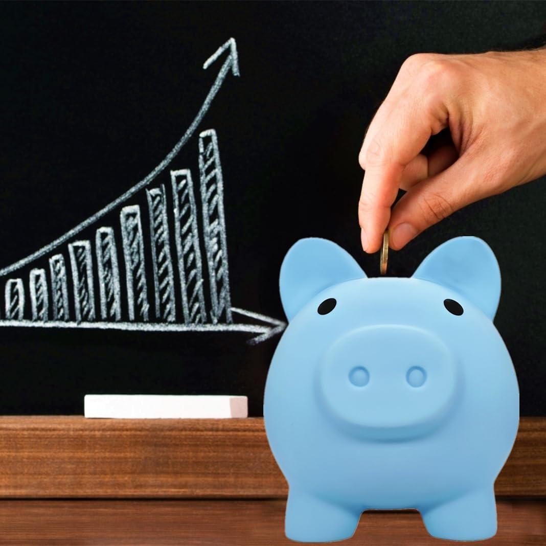 Piggy Bank for Sbrvaniy Piggy Coin Banks for Boys and Girls My First Unbreakable Plastic Money Bank S/M/L Size Decoration Savings Christmas, Easter, Birthday Gift