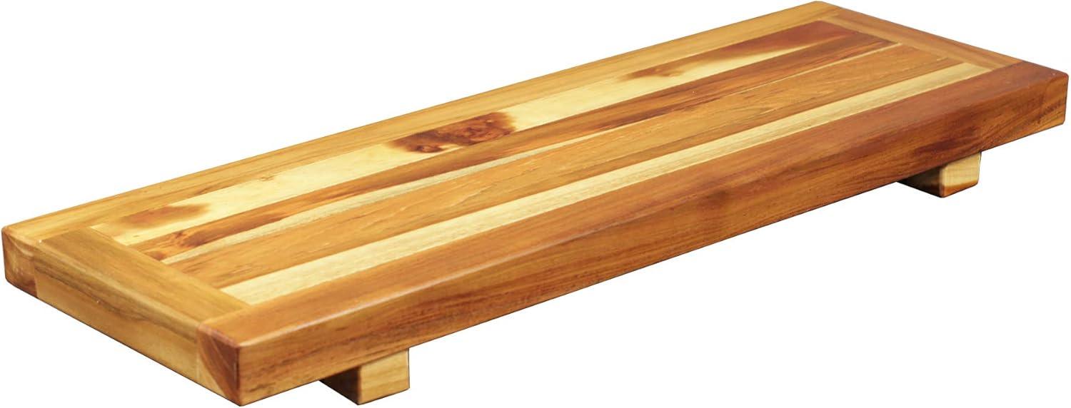 EcoDecors Solid Teak Wood Bath Tray Board