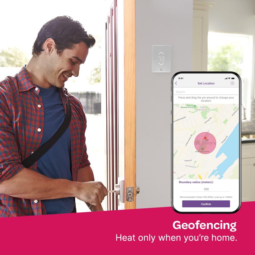 Mysa BB.2.0.01.NA-US Smart Thermostat for Electric Baseboard and In-Wall Heaters V2.0
