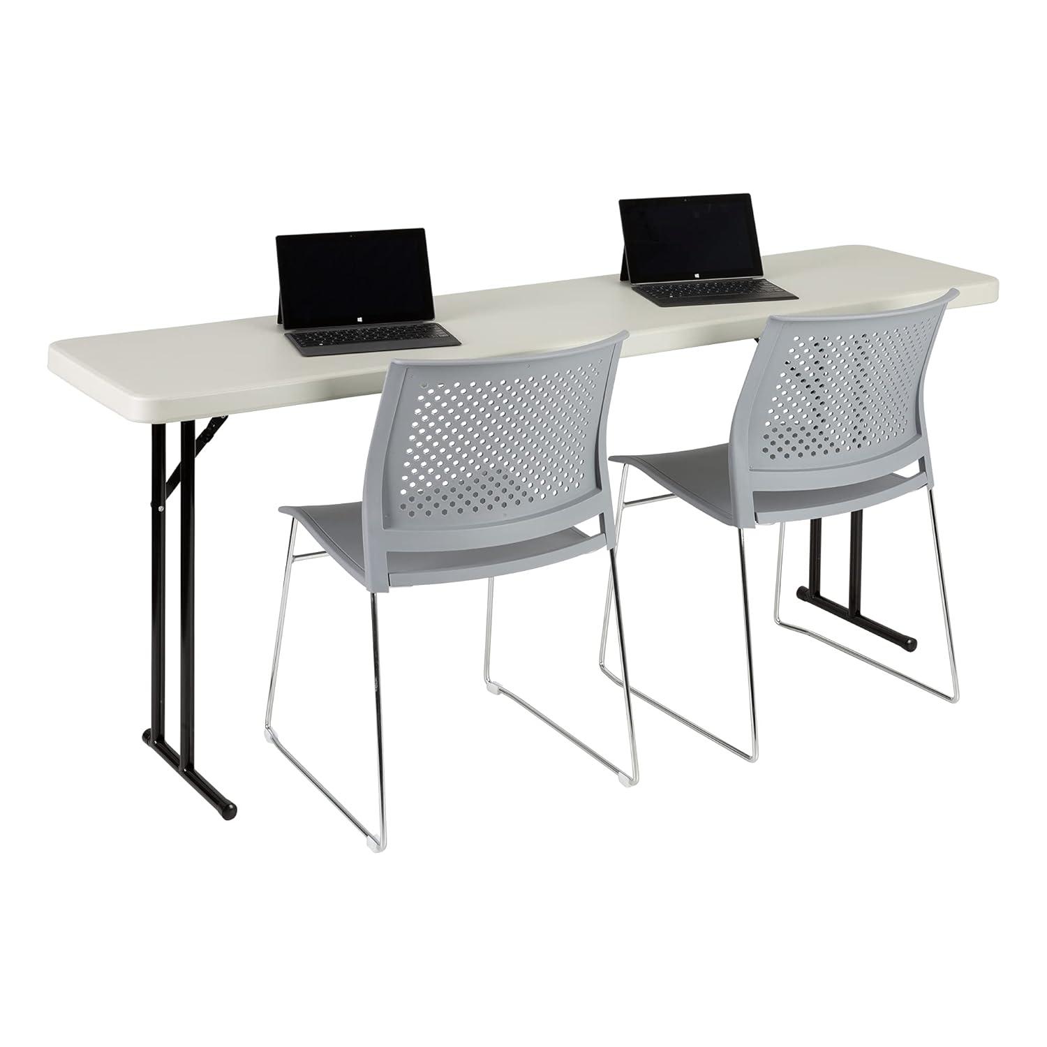 Rectangular Blow-Molded Plastic Folding Training Seminar Table