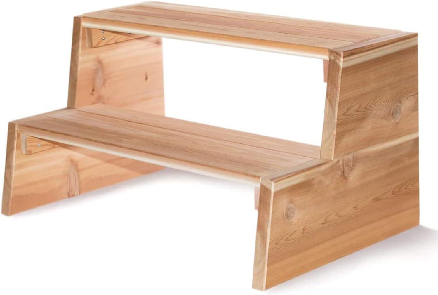 All Things Cedar All Things Cedar 21'' D , Antimicrobial Hot Tub Step in Natural Cedar