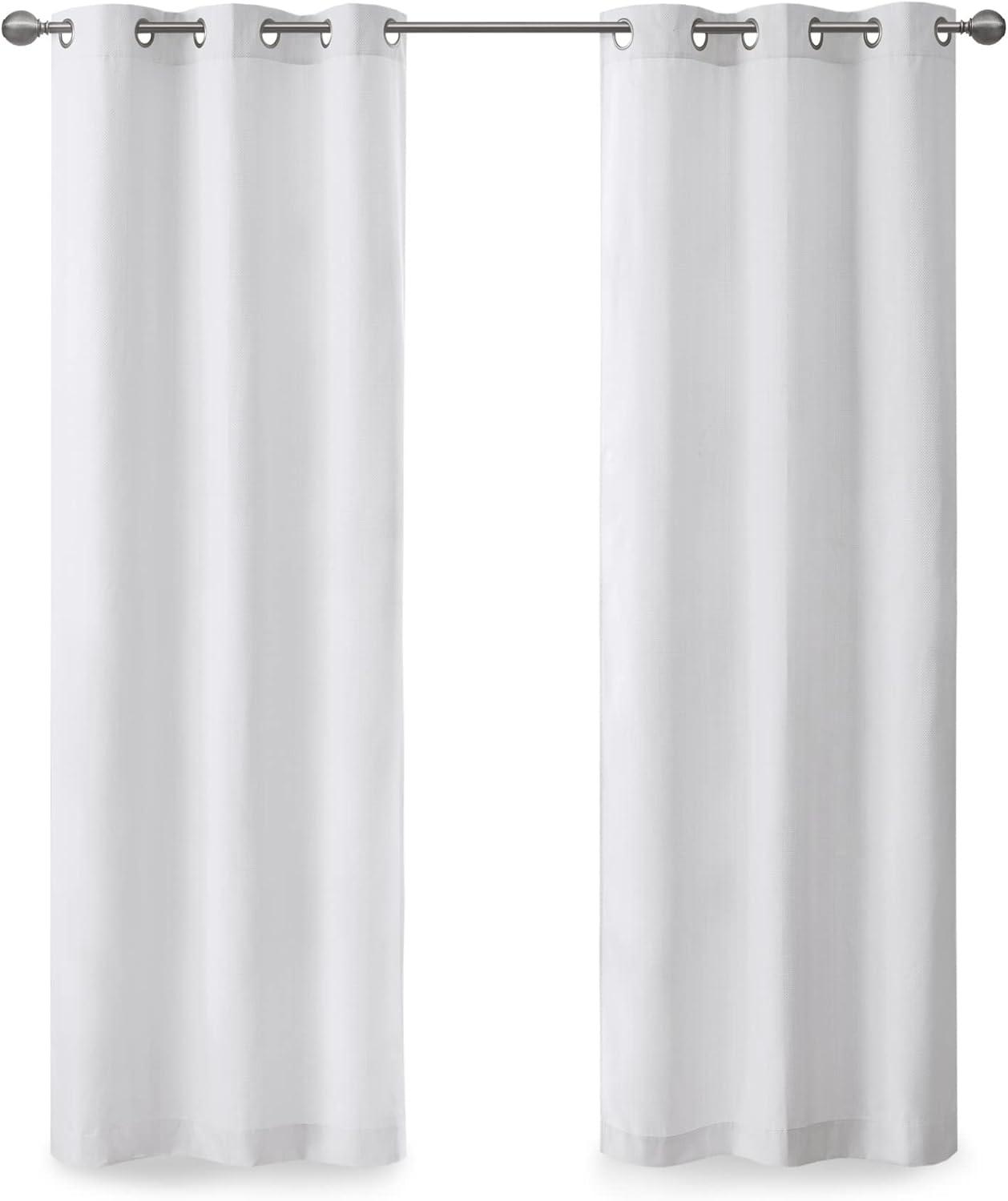 Madison Park Galen Basketweave Room Darkening Curtain Panel Pair (Set of 2)