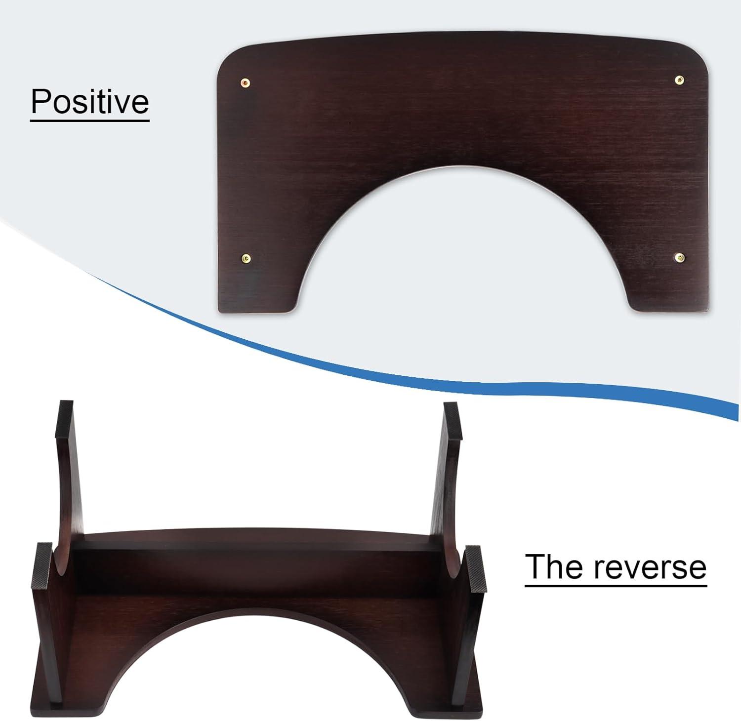 Bamboo Toilet Stool for Adults, 6.5" Toilet Stool Squat Adult Kids, Portable Simple Curve Squat Toilet Potty Stool, Non-Slip Poop Stool for Bathroom, Improve Squatting Posture and Comfort (Wood)