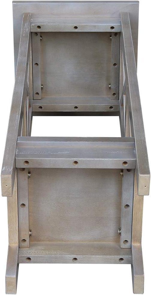 30" X-Sided Plant Stand in Washed Gray Taupe