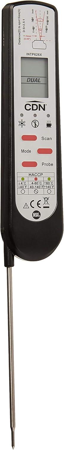 Black and Silver Digital Infrared Thermocouple Probe Thermometer