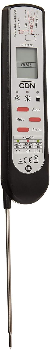 Black and Silver Digital Infrared Thermocouple Probe Thermometer