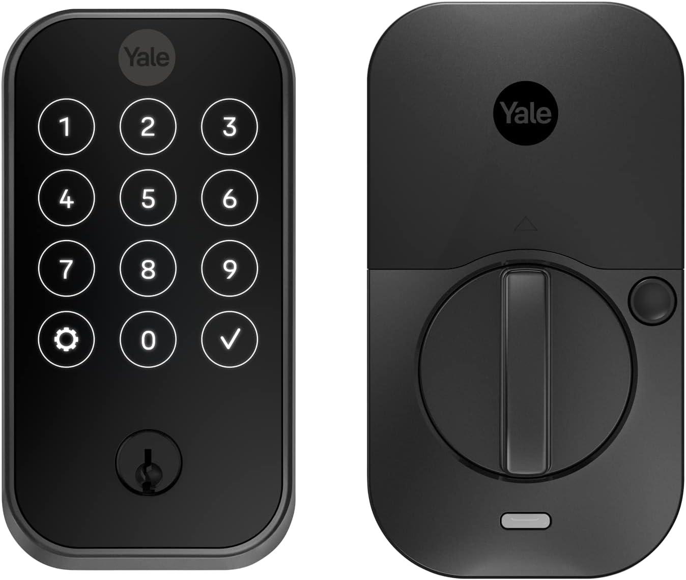 Matte Black Electronic Touchscreen Deadbolt with Bluetooth