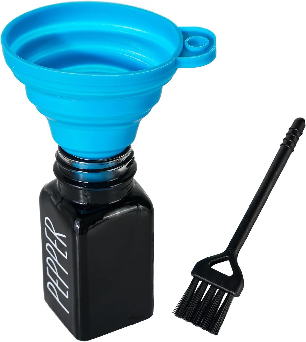 Juvale Stainless Steel Salt and Pepper Shakers Set with Glass Bottom, Perforated "S" and "P" Caps - Modern Kitchen Decor (4oz)