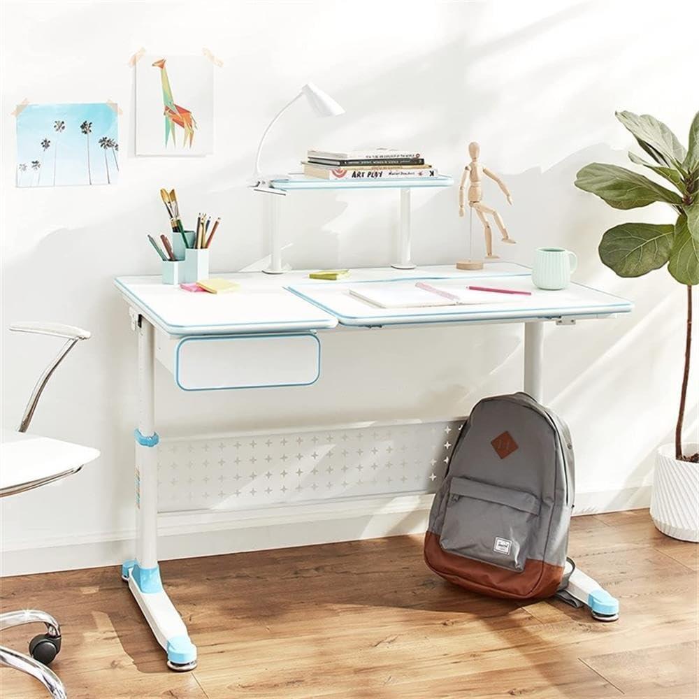 ApexDesk Little Soleil DX 43 W Children's Height Adjustable Study Desk Blue