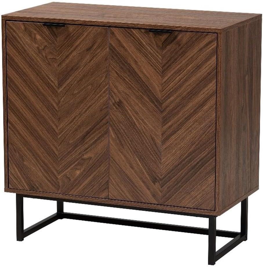 Baxton Studio Sadia Modern Walnut Brown Finished Wood Storage Cabinet