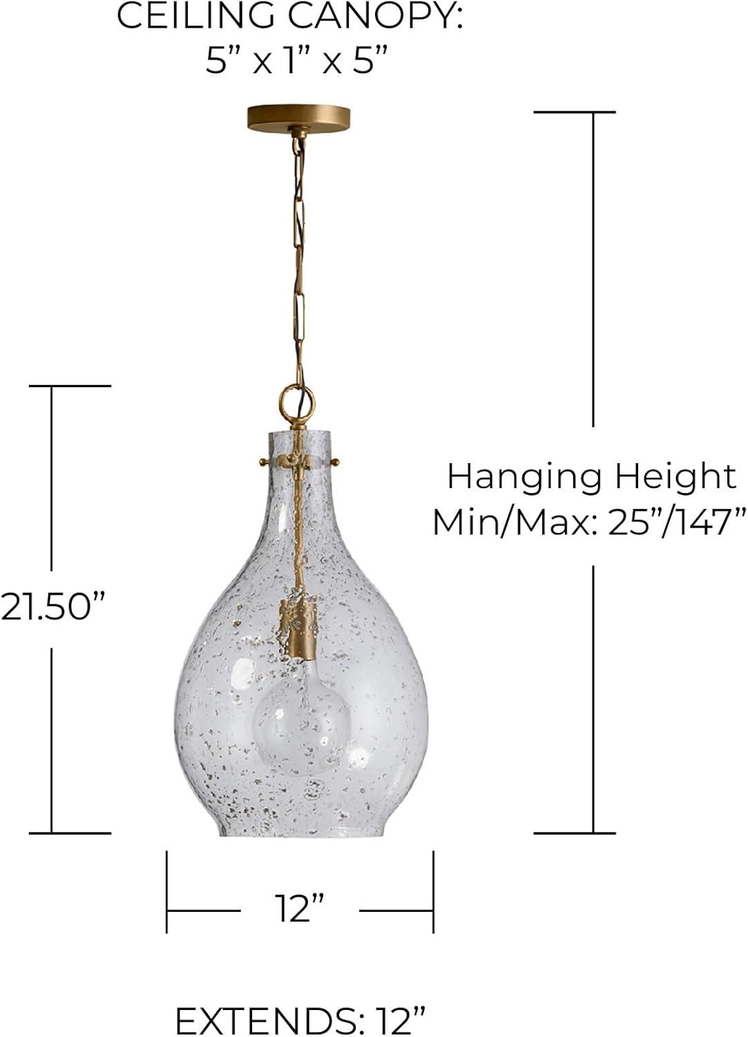 Capital Lighting 333813-472 1 Light 21-1/2" Tall Pendant - Patinaed Brass