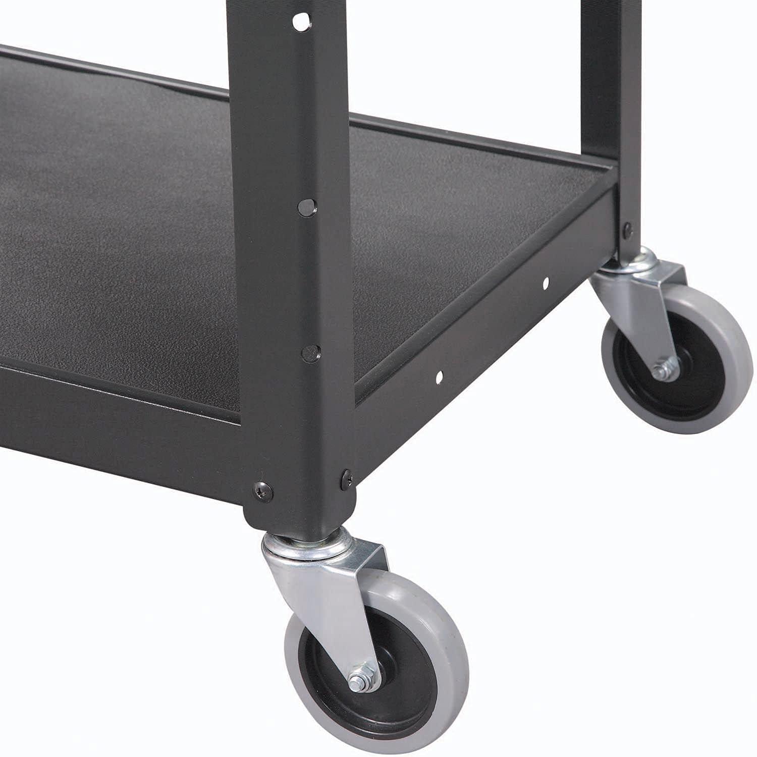 Steel Audio Visual & Instrument Cart - Black