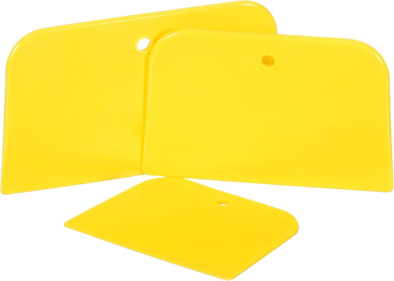 Yellow Flexible Plastic Body Filler Spreaders, 6-inch