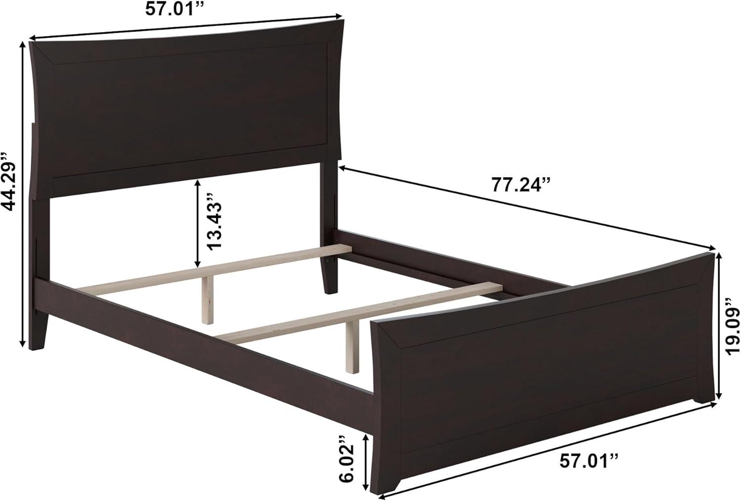 AFI Furnishings Metro Low Profile Solid Wood Platform Bed with Matching Footboard