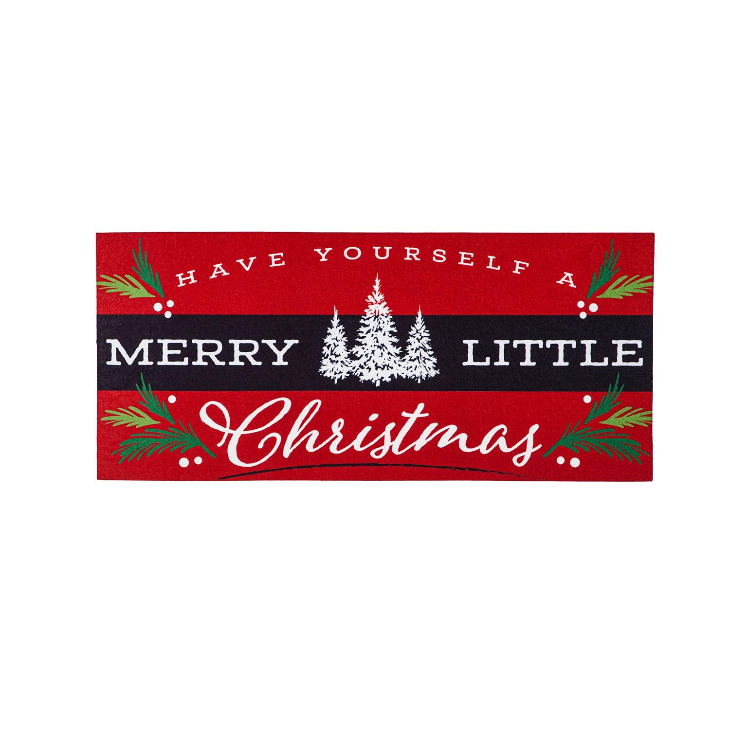 Evergreen Enterprises, Inc Sassafras Fall Holiday Set of 5 20"x10" Door Mats with Rubber Display Frame, Collection #2