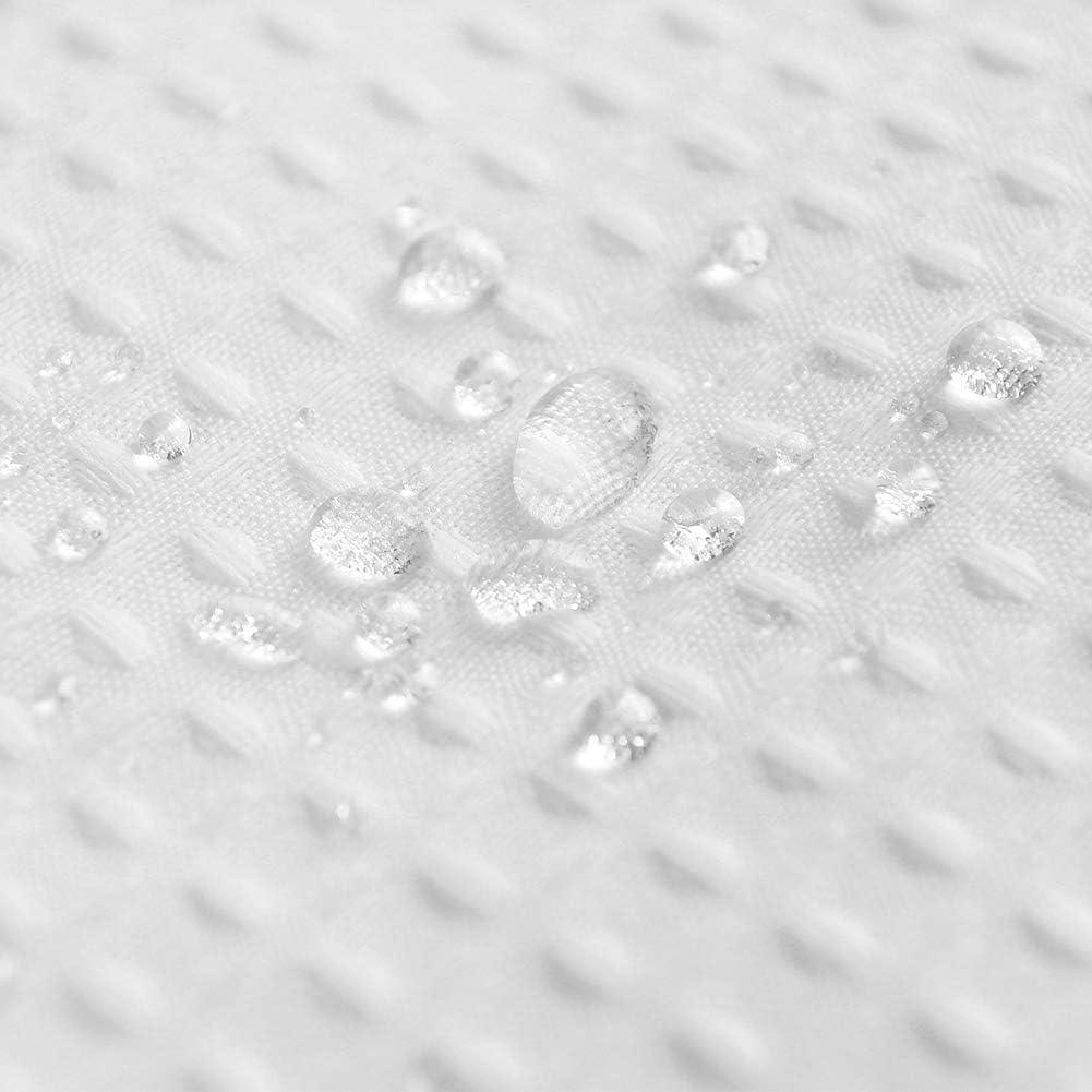 Extra Wide Fabric Shower Curtain 108 X 72 Inch, Waffle Weave, Hotel Luxury Spa, Wat[1151]