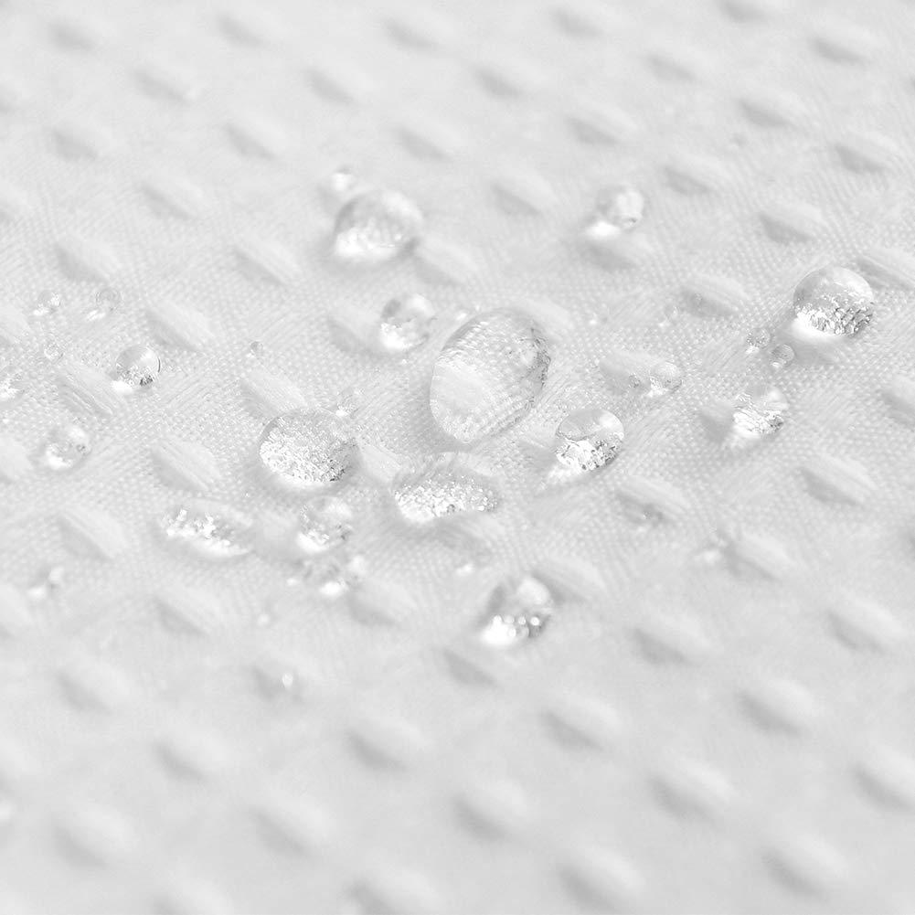 Extra Wide Fabric Shower Curtain 108 X 72 Inch, Waffle Weave, Hotel Luxury Spa, Wat[1151]