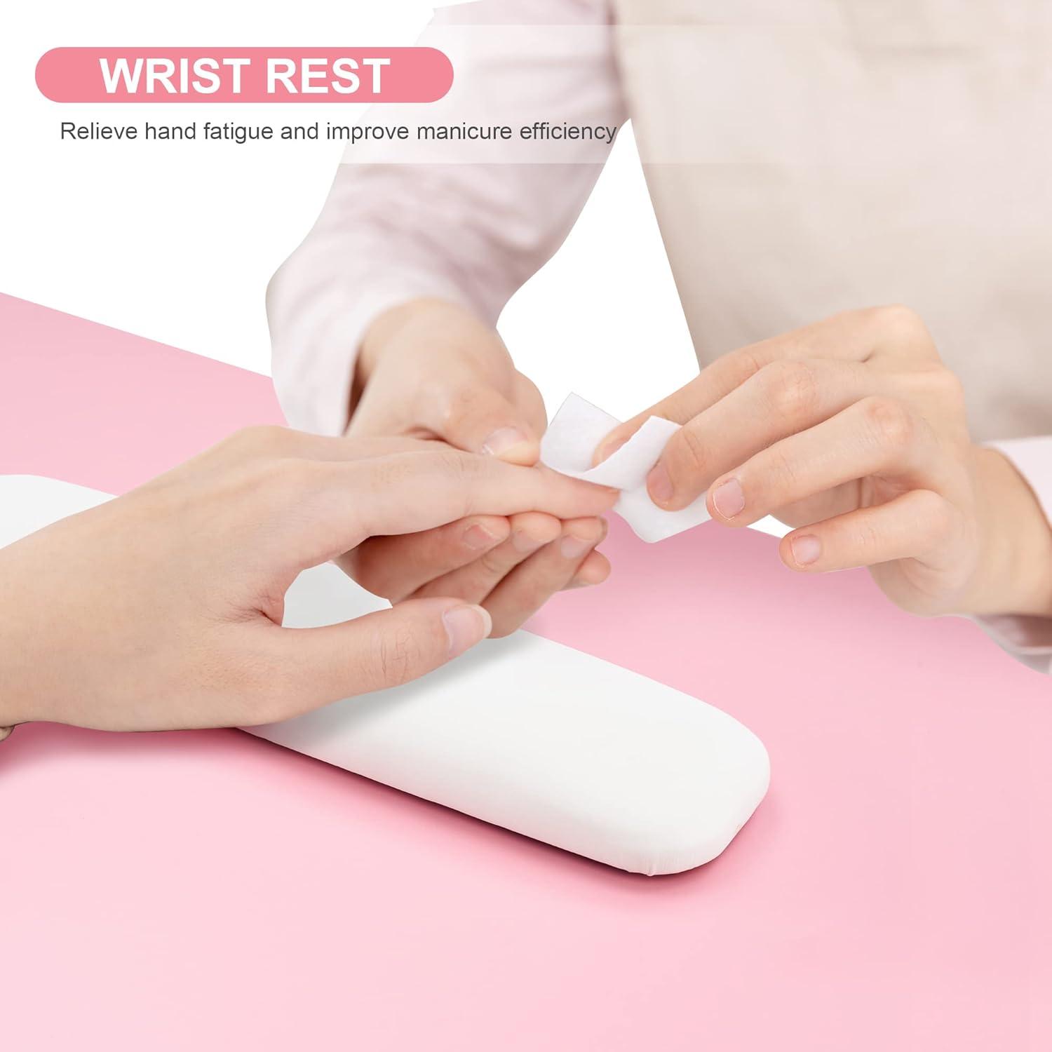 BarberPub Rectangular Manicure Table, Pink Nail Desk Storage Equipment with Drawer, 2671