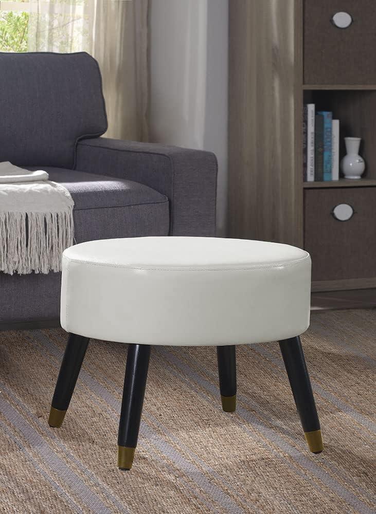 Convenience Concepts Designs4Comfort Mid Century Ottoman Stool, Tan Linen