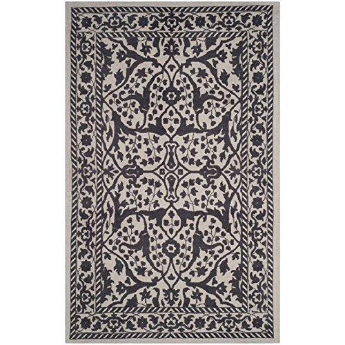 SAFAVIEH Area Rug 8x10 - Restoration Vintage Collection - Large - Silver & Grey, Handmade Wool, Ideal for Living Room, Bedroom, Office, Dining Space (RVT102H)