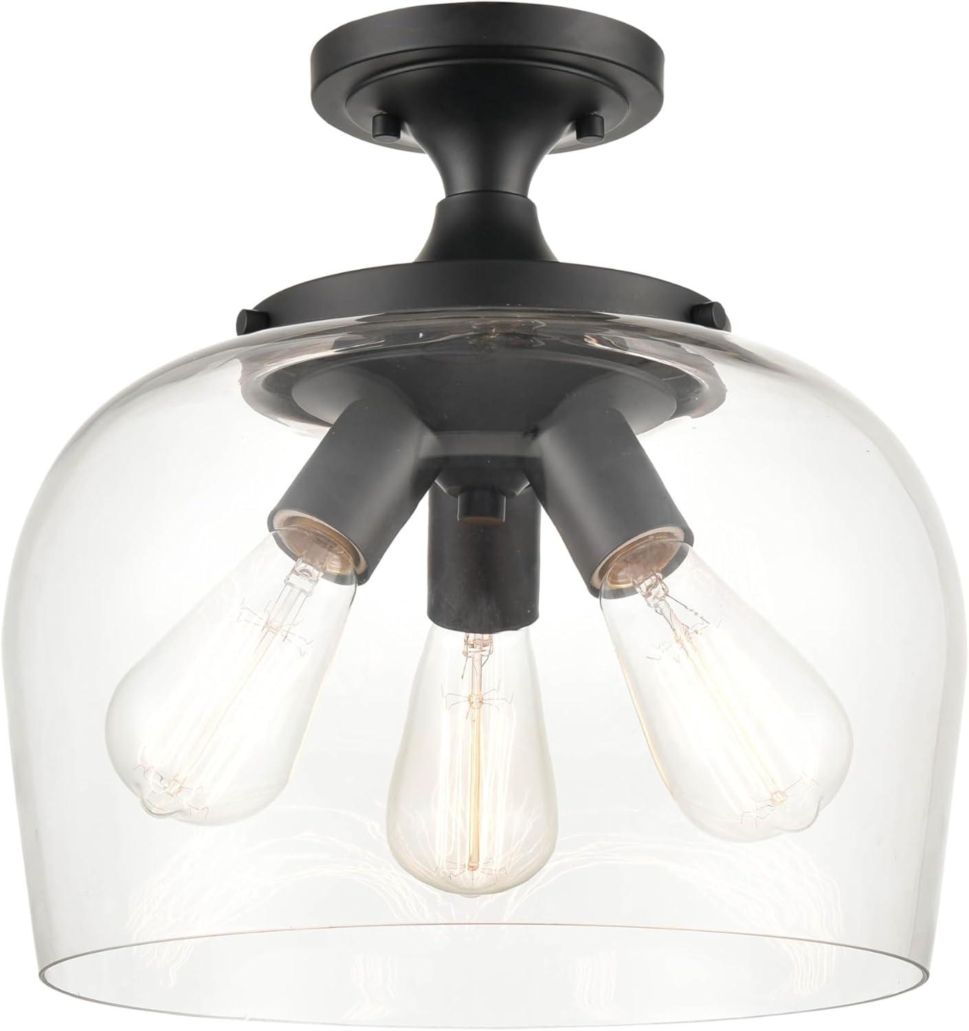 Three Posts™ Cromkill Glass Semi Flush Mount