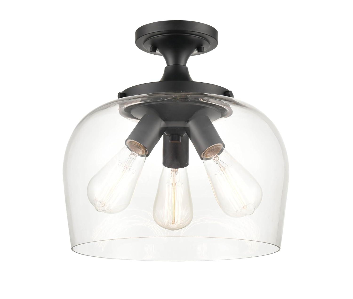 Three Posts™ Cromkill Glass Semi Flush Mount