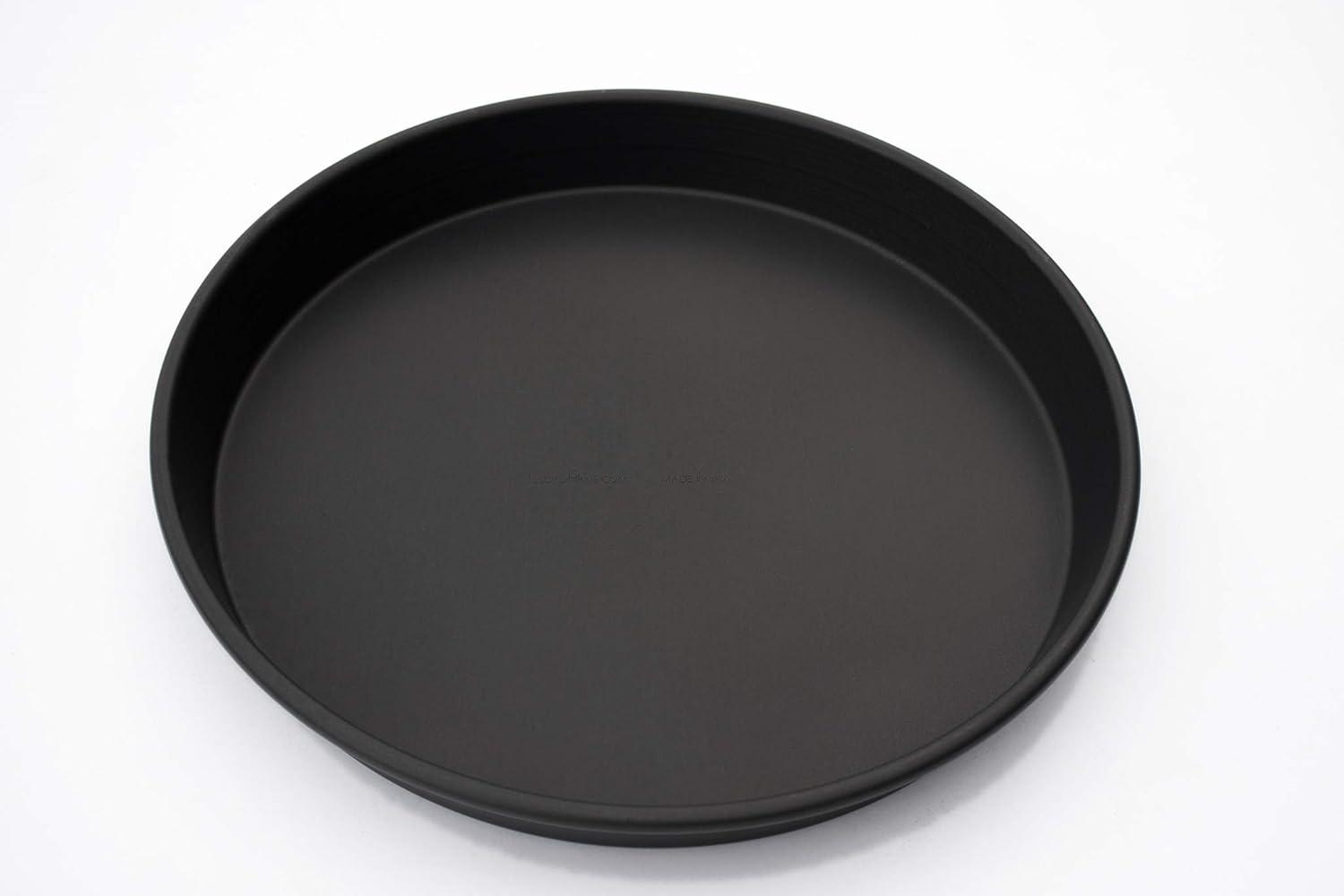 12-Inch Dark Aluminum Deep Dish Pizza Pan with Tuff-Kote Finish