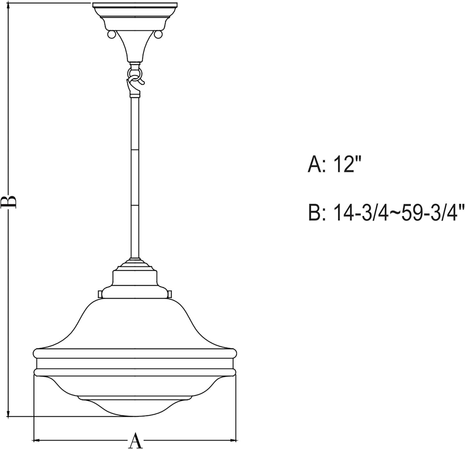 Vaxcel Huntley 1 - Light Pendant in  Natural Brass