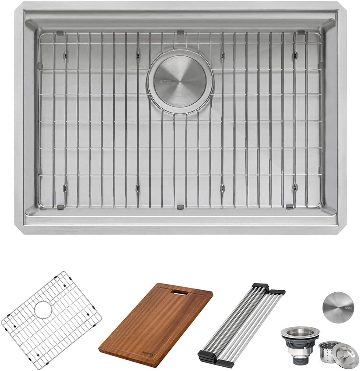 27-Inch Stainless Steel Workstation Kitchen Sink with Accessories