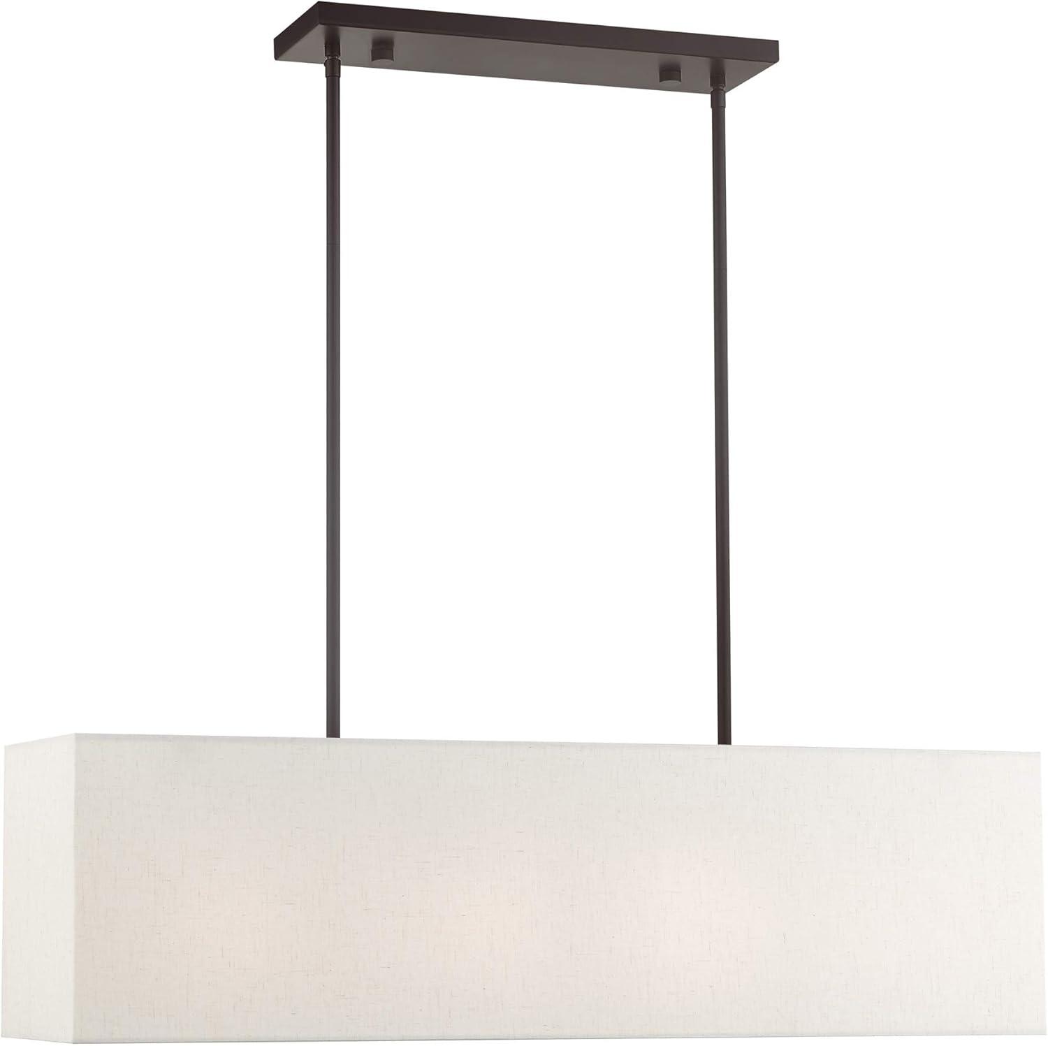 Summit Transitional English Bronze 4-Light Linear Chandelier