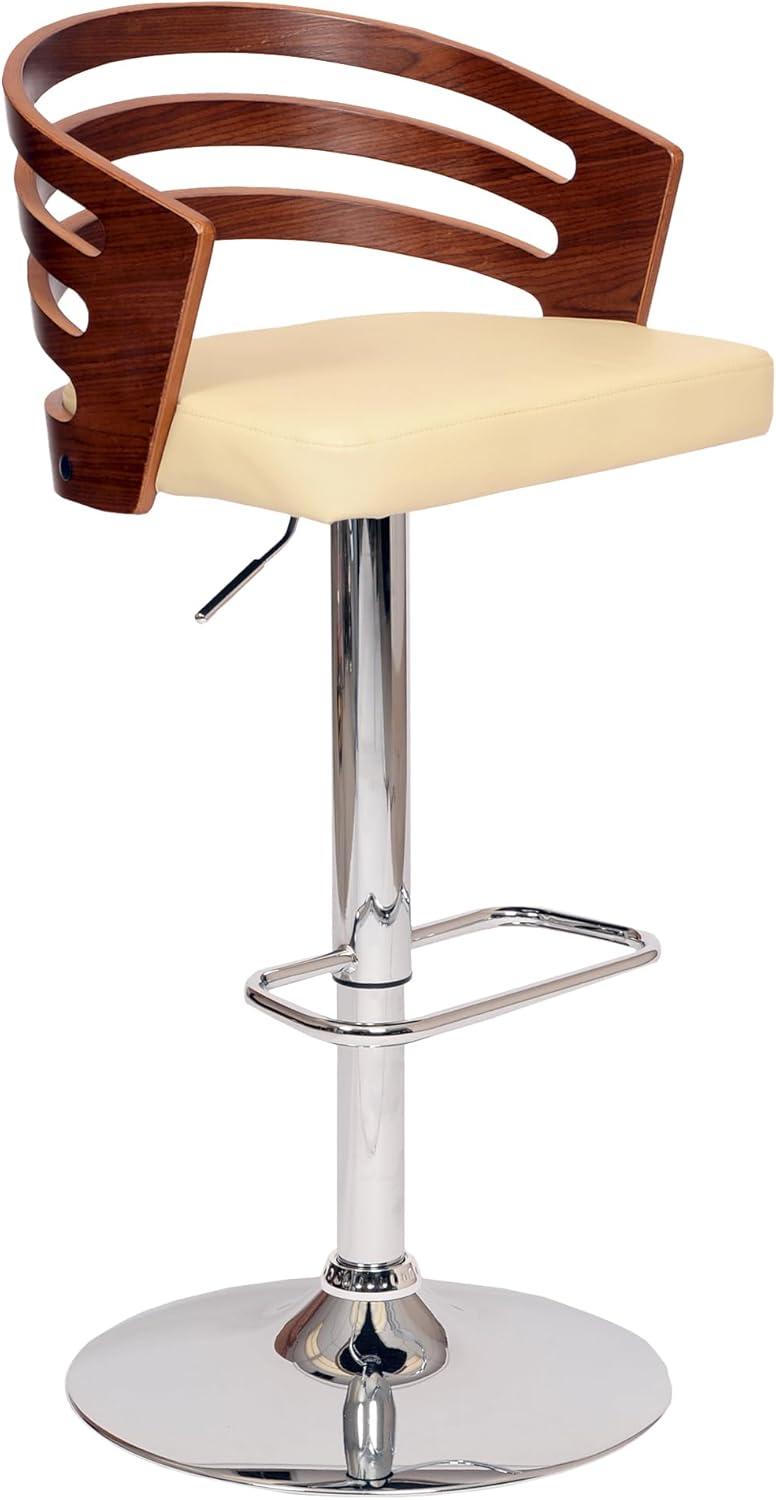 Adele Mid-Century Modern Adjustable Swivel Barstool - Armen Living