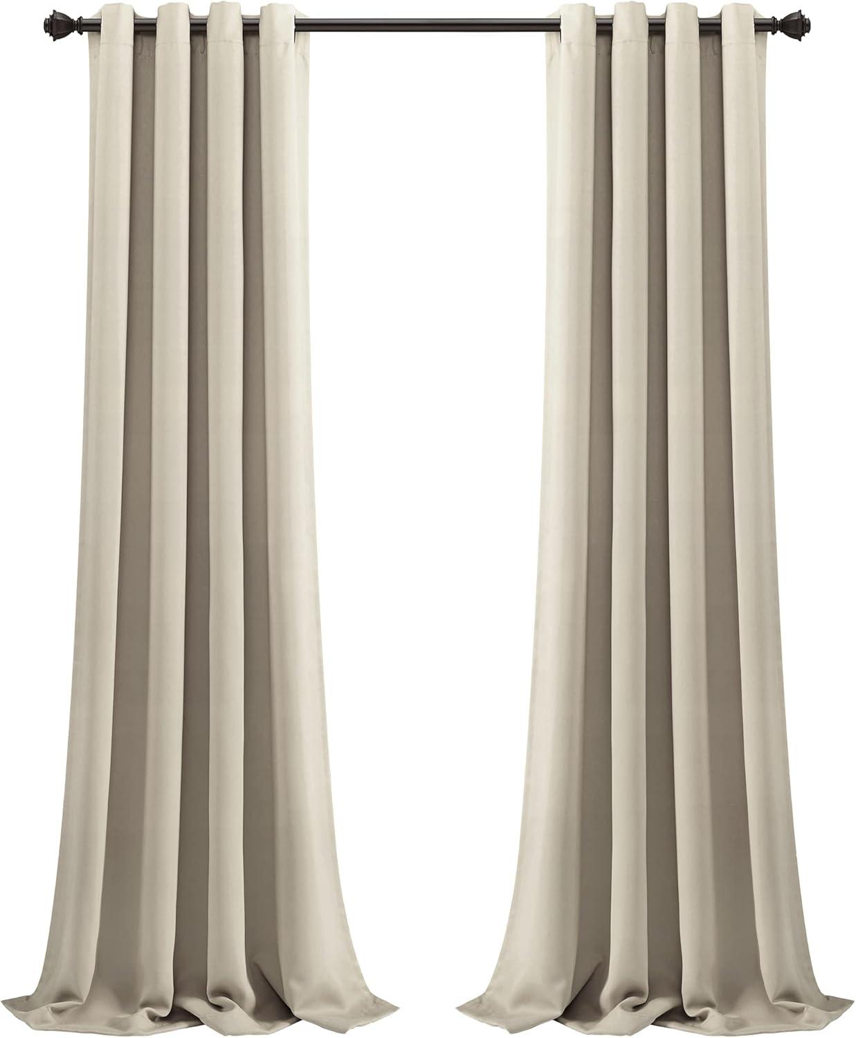 Lush Décor Insulated Grommet Blackout Polyester Blackout Curtains / Drapes Pair (Set of 2)