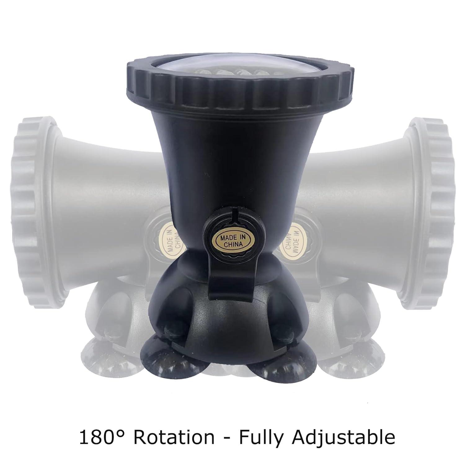 Pond Lights LED Underwater Adjustable Fountain Light, Colorful Landscape Spotlights, IP68 Waterproof Submersible Light for Yard, Garden, Aqaurium, Waterfall, Shallow Pool, Party Christmas