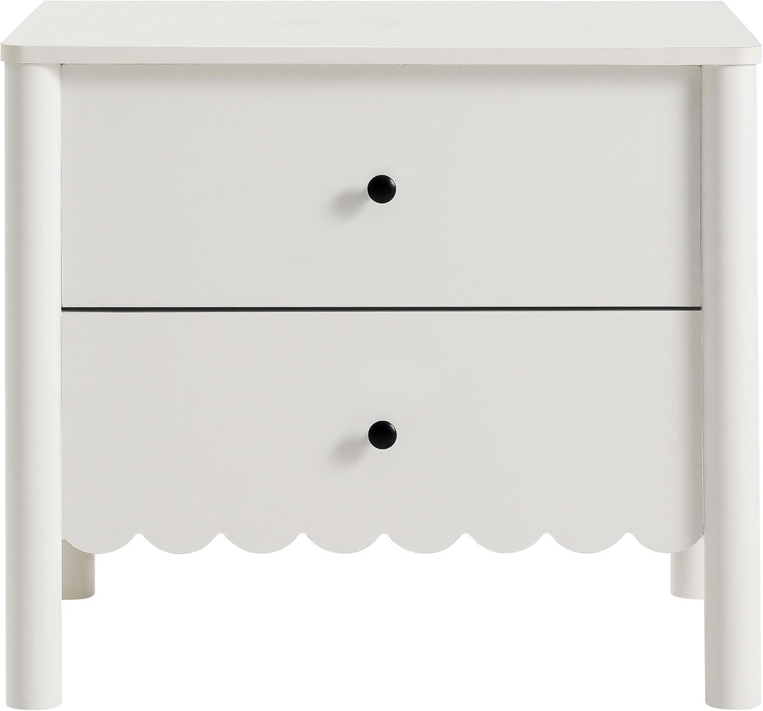 Modway Emmeline Scalloped 2-Drawer Nightstand