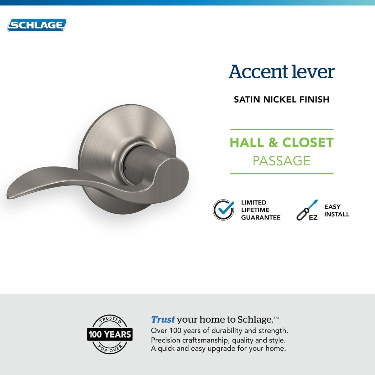 Accent Lever Hall and Closet Lock