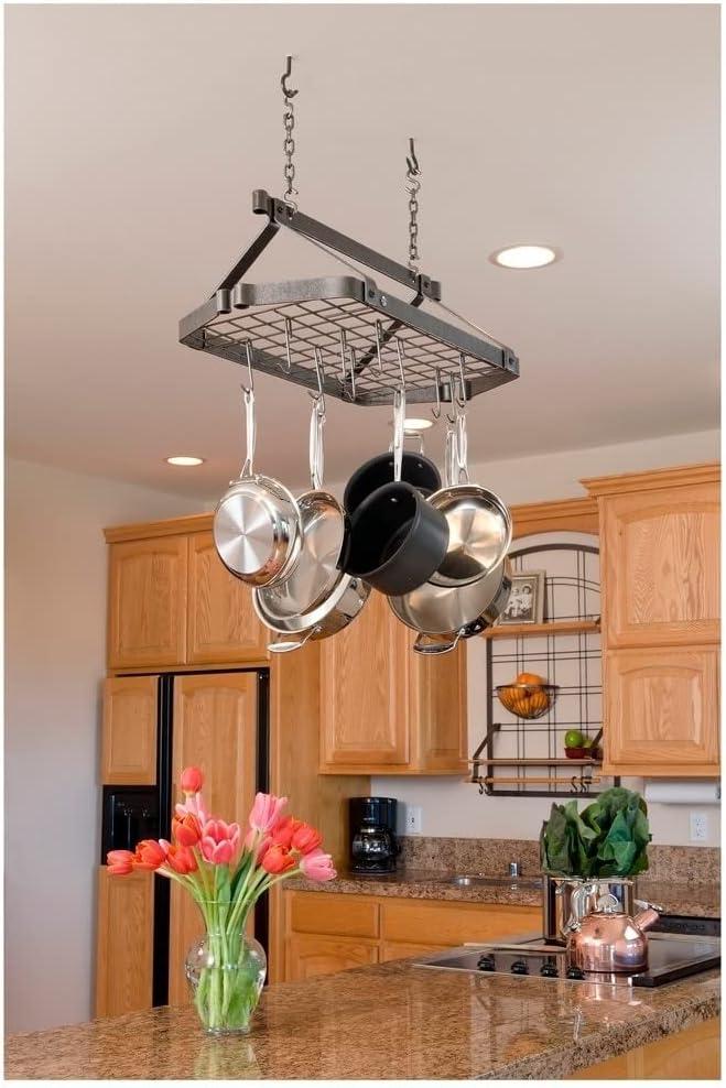 Stainless Steel Ceiling Mounted Hanging Pot Rack