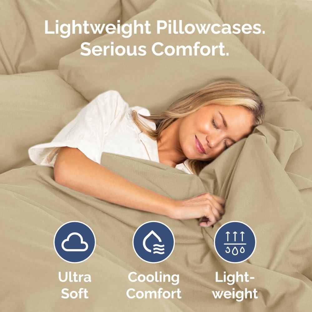 CGK Linens Hotel Quality Microfiber Pillowcase Covers (Set of 2)