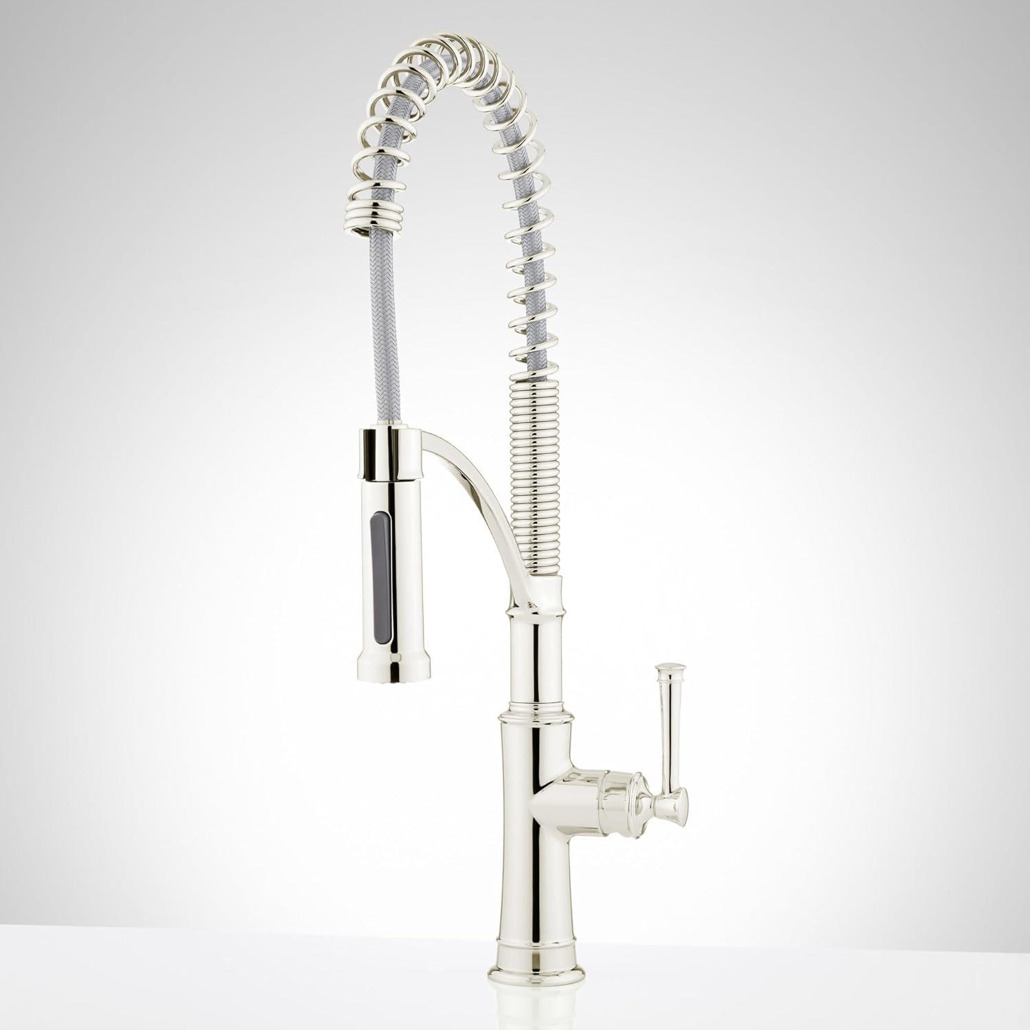 Beasley Single Hole Pre Rinse Pull Down Kitchen Faucet