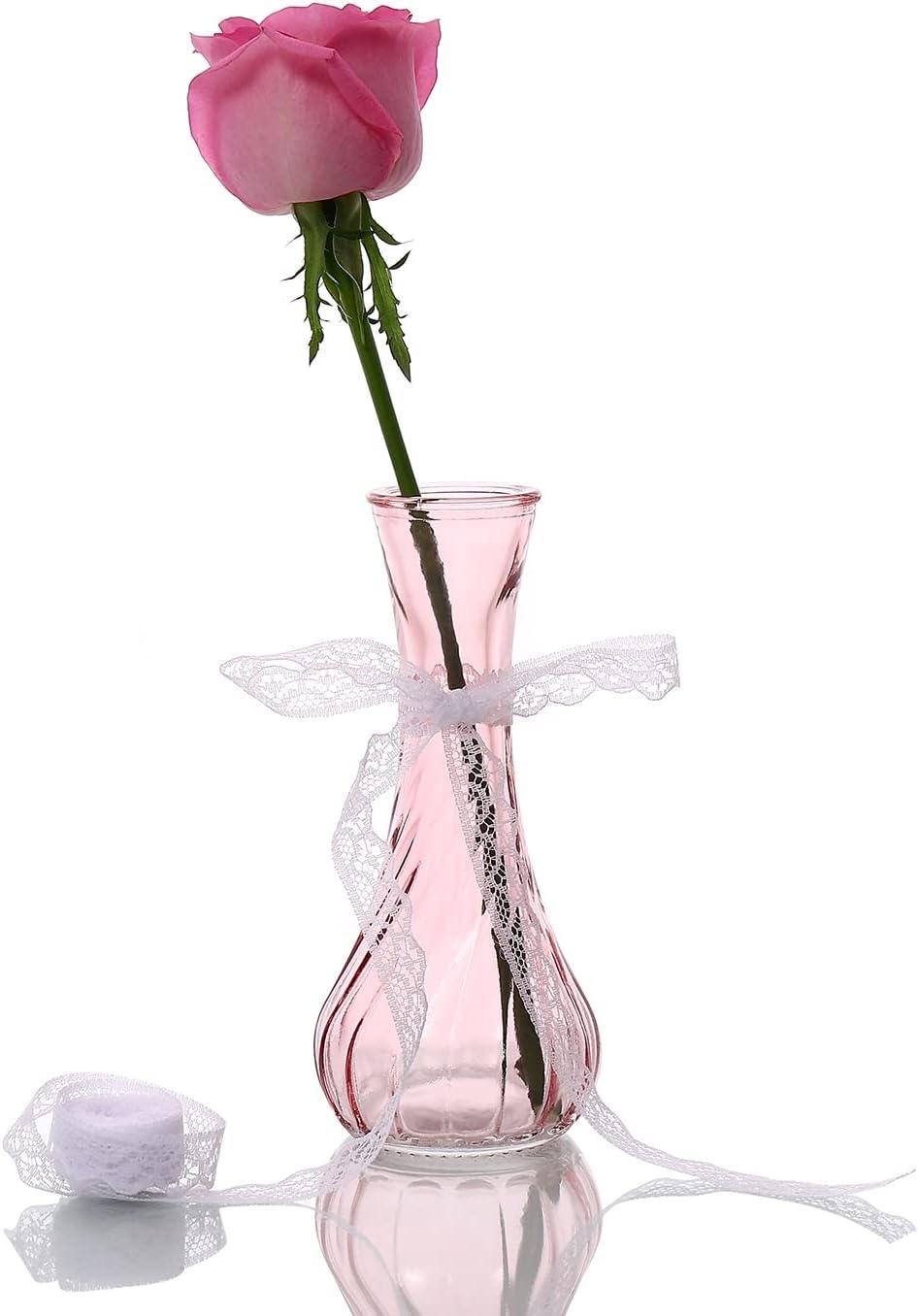 Set of 12 Small Glass Vase, Bud Vases in Bulk for Floral Arrangements, Events, Home Decor Weddings, Table Centerpiece Clear