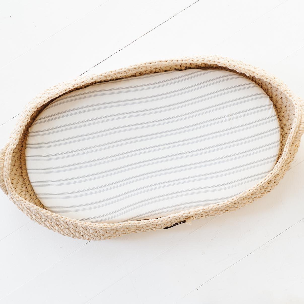 Ely's & Co. Baby Fitted Bassinet Sheet 100% Combed Jersey Cotton for Baby Boy 2 Pack