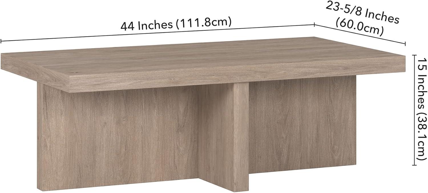 Evelyn&Zoe Contemporary Durable Rectangular Medium Density Fiberboard, Antiqued Gray Oak