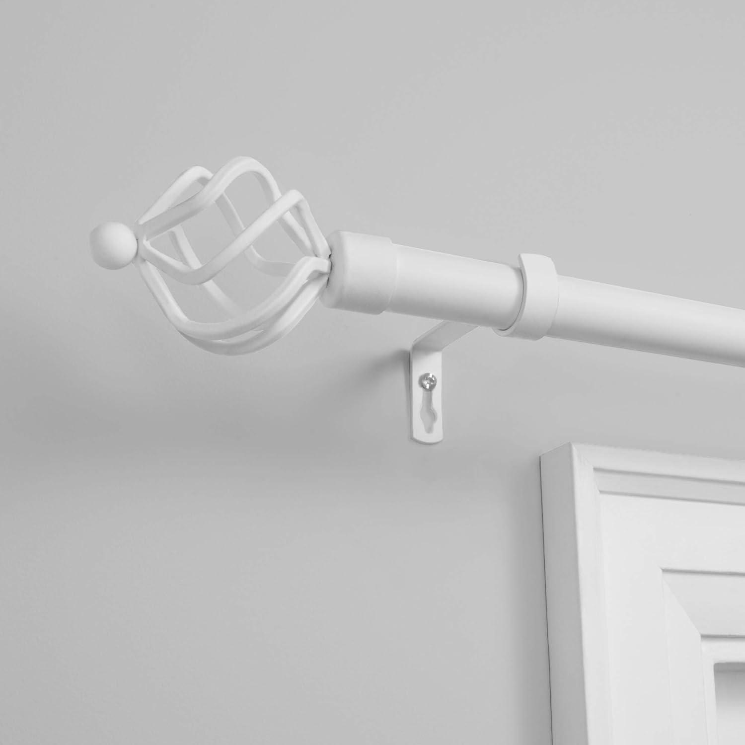 Exclusive Home Exclusive Home Torch Curtain Rod and Coordinating Finial Set, Adjustable