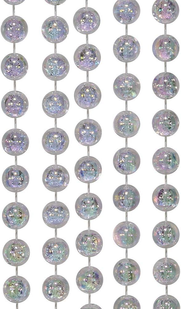 15-Feet Clear Iridescent Bead Garland