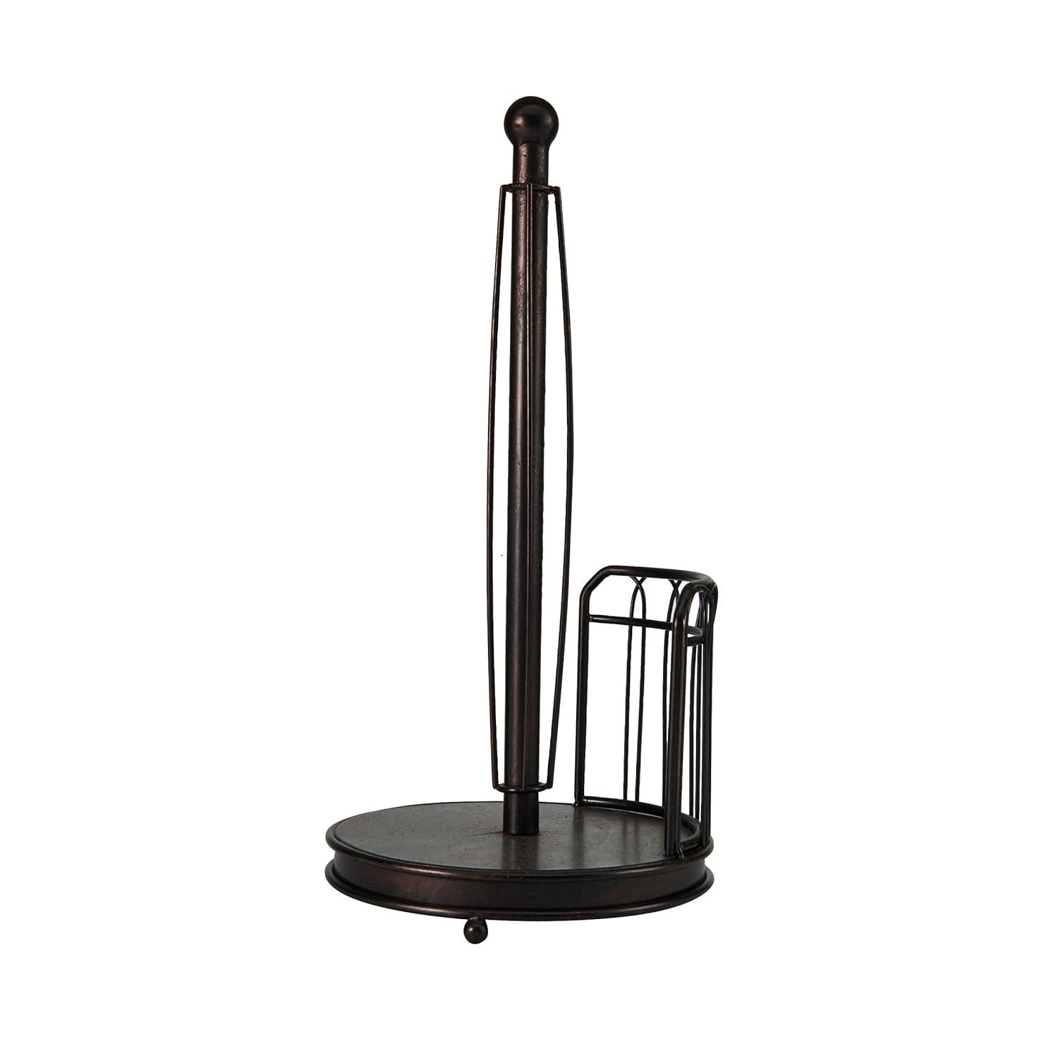 Black Wrought Iron French Countryside Paper Towel Holder