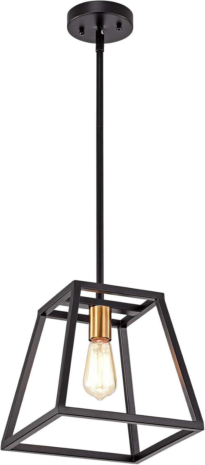 Progress Lighting Briarwood 5-Light Linear Chandelier, Antique Bronze, Faux-Painted Wood Enclosure
