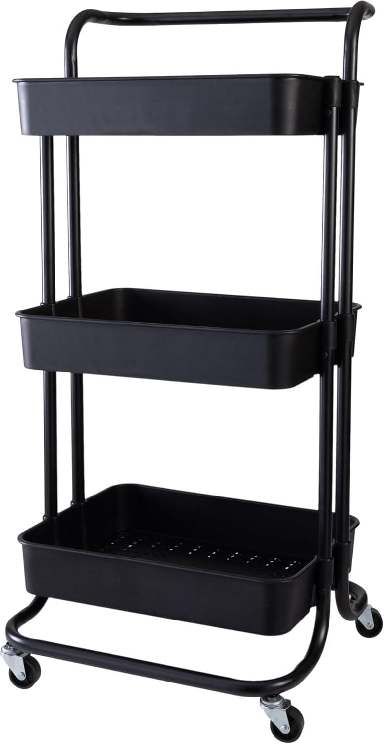 Organize It All 3 Tier Rolling Basket Cart