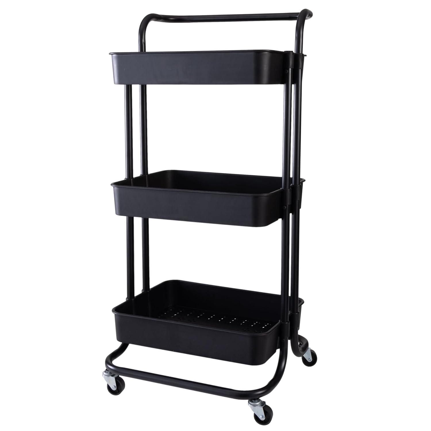 Organize It All 3 Tier Rolling Basket Cart